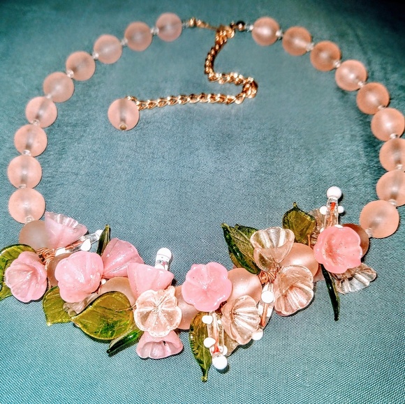 Pink Lucite Necklace